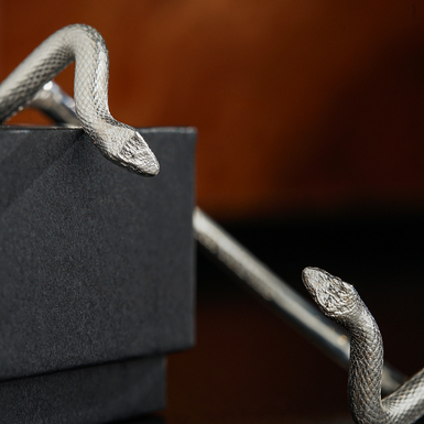 браслет с головами змеи на концах фото 1