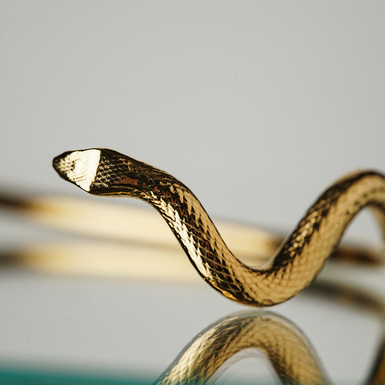 голова змеи на концах браслета фото 1