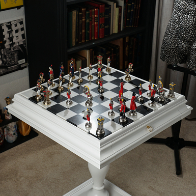 Detailed chess pieces photo