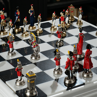 Shiny chess pieces photo