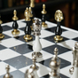 Detailed chess pieces photo