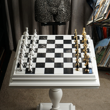 Detailed chess pieces photo