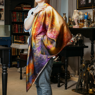 купити шовкову хустку великого розміру фото 1