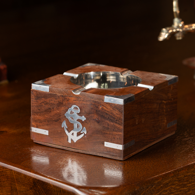 Попільничка з дерева і сталі "Якір", 20 століття фото