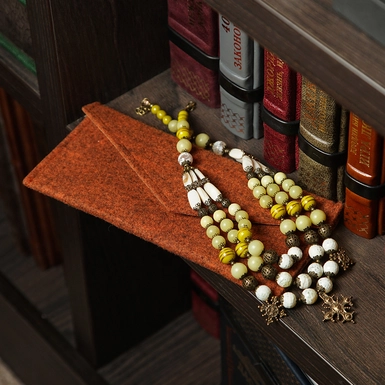 wow видео Агатовые бусы "Сладкая нежность" 3-х рядные