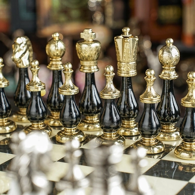 wow video "Thalos" chess set with wooden board