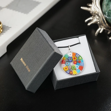 wow video Підвіска з муранського скла "Rainbow"