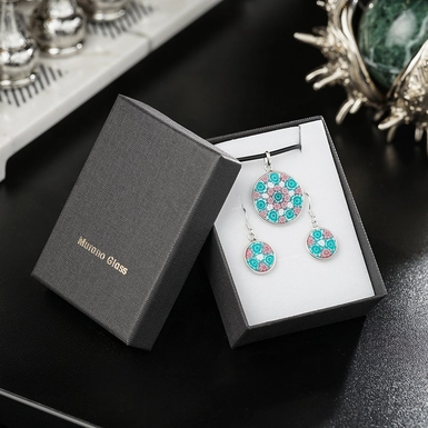 wow video Комплект прикрас із муранського скла "Illusion"