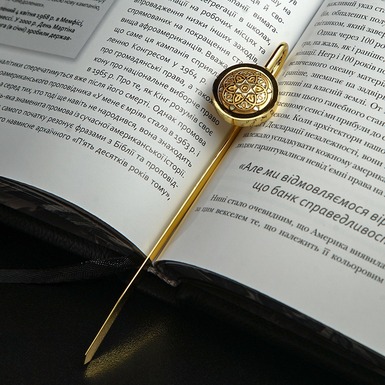 закладка для книги из дамасской стали фото
