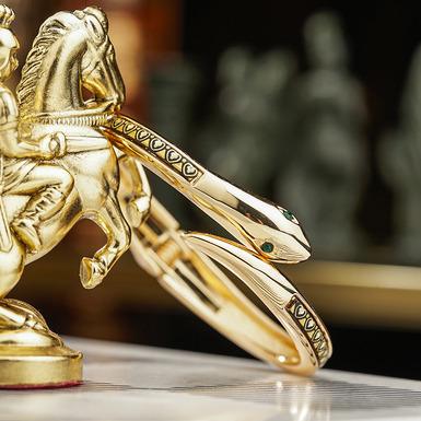 Браслет из дамасской стали и камней Swarovski от Anframa фото 1