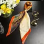 wow video Scarf made of natural silk "Autumn Forest: Owl Family"