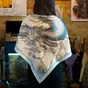 wow video Silk Scarf "Green Wooden Dragon"