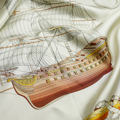 Ship print on women's scarf photo