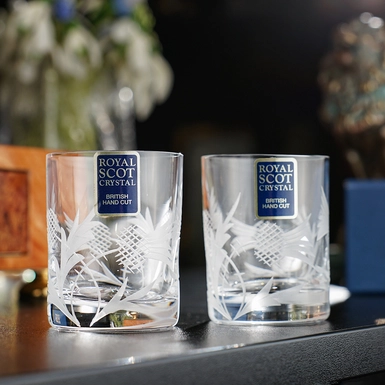 wow video Хрустальные рюмки "Flower of Scotland" (2 шт)