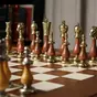 wow video Chess table "Ludere" with handmade wooden board 1