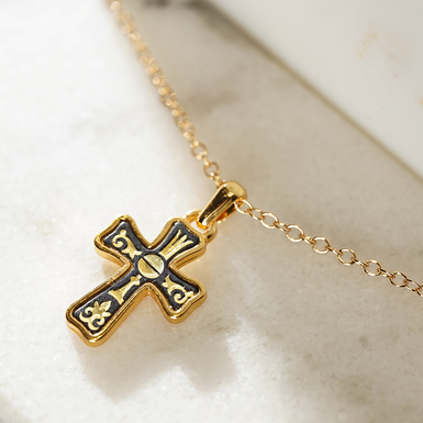 крестик из позолоты фото 2