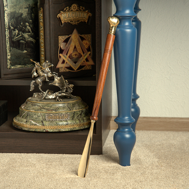 Латунная ложка для обуви фото