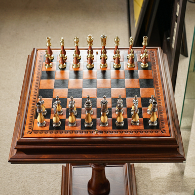 Chess set in the interior photo