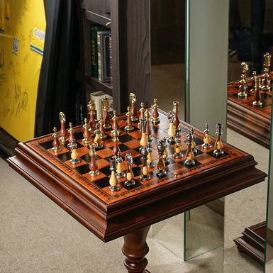 Detailed chess pieces photo