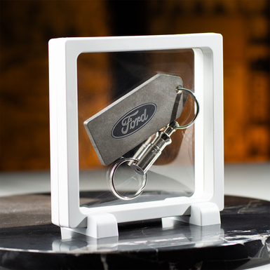 Titanium keychain "Ford" with Swedish carabiner "Victorinox" photo