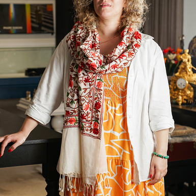 шаль из шелка фото