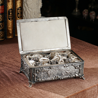 Набор "Охотничий Трофей" из серебряного ларца фото 1