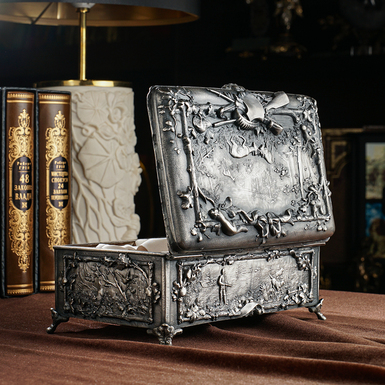 серебряная шкатулка для рюмок фото 1