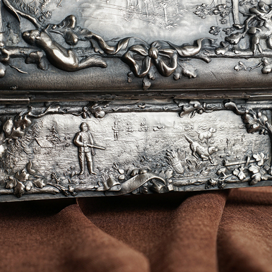 серебряная шкатулка с рисунком фото 1