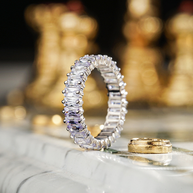 Серебряное кольцо фото