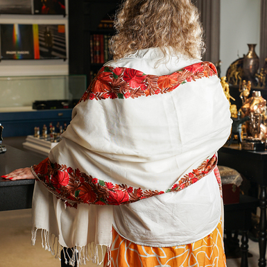 шаль из шелка фото