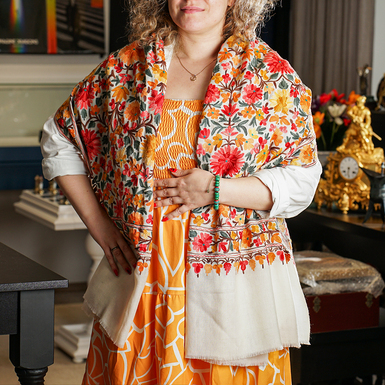 шаль из шелка фото