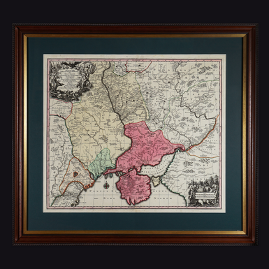 Antique map "Map of the battles of the Russo-Turkish War of 1735-1739" photo