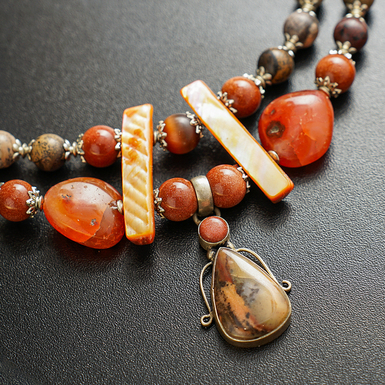 двухслойное ожерелье фото