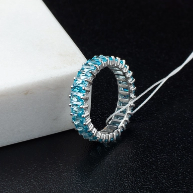 wow видео Серебряное кольцо с фианитами "Silver Spark"