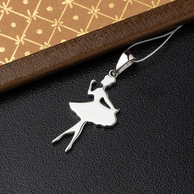 wow відео Срібна підвіска "Балерина"