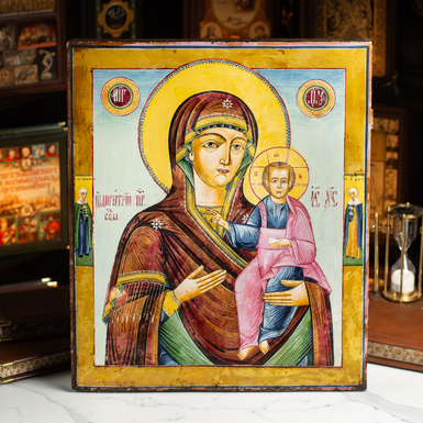 Купить старинную икону Божьей Матери «Указывающая путь» 