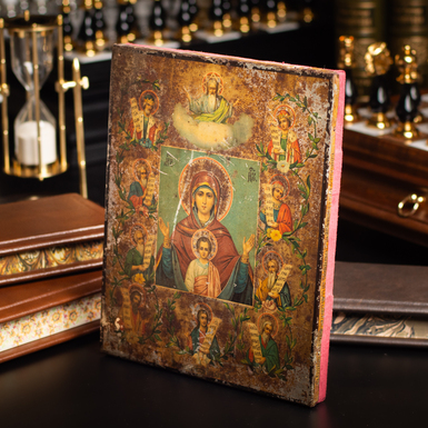 Купить старинную икону Божьей Матери