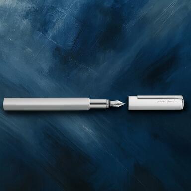 Ручка-перо Pininfarina PF One Fountain серебреного цвета 