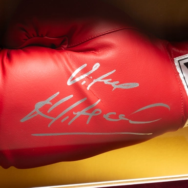 wow video Vitali Klitschko's autograph on a boxing glove