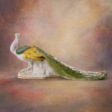 Рідкісна колекційна порцелянова статуетка 20 століття "Blessed Peacock"