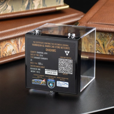 wow видео Сертифицированный метеорит "Ghadamis GHUA 003", 135 г