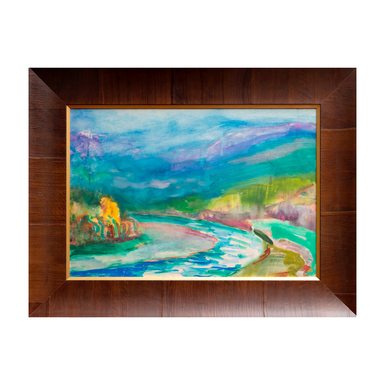 Раритетна картина "Річка в Карпатах" Микола Глущенко, 1970 фото 1