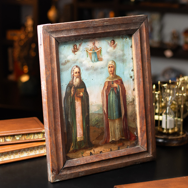 Купить старинную икону Божьей Матери