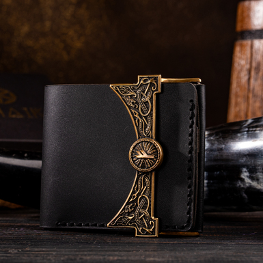 Ексклюзивне портмоне зі срібною руною фото