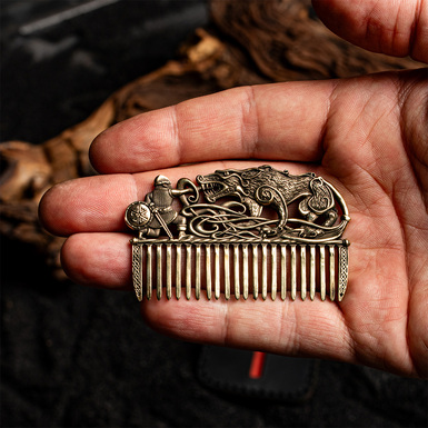 карманный гребень для бороды фото