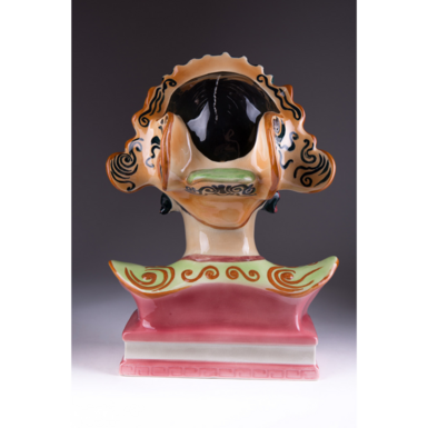 Бюст в цветной глазури фото