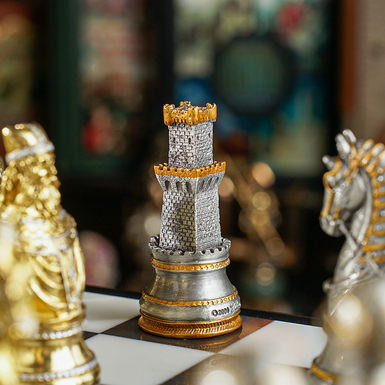 Detailed chess pieces photo