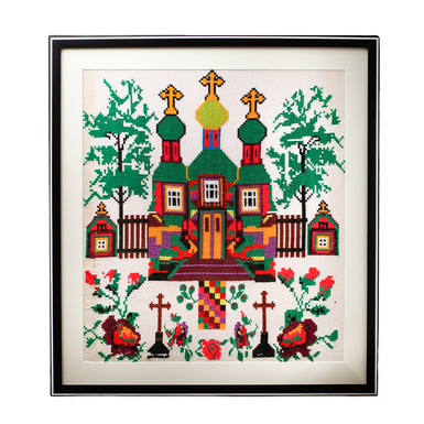 Вышитая крестиком картина "Церковь" фото 1