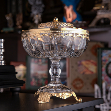 Хрустальная икорница фото 1