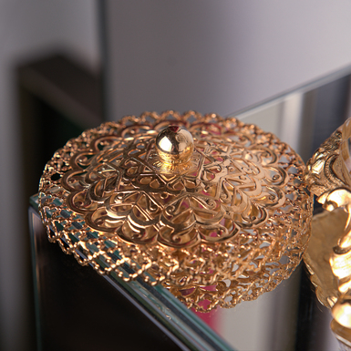 икорница с крышкой из латуни фото 1